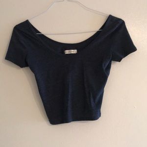 blue crop top
